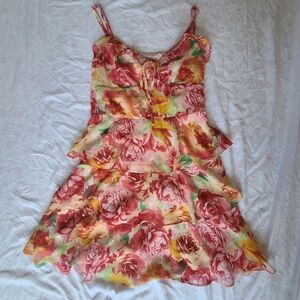 Floral Pink Mini Dress